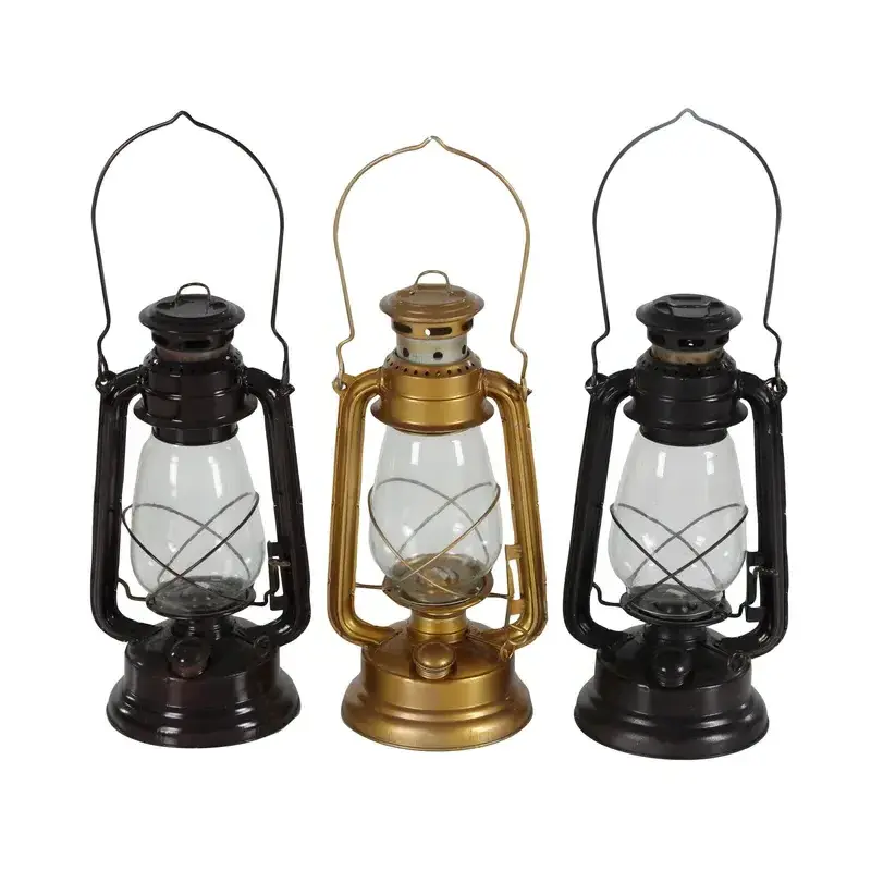 Modern Style High Quality factory direct sale wholesale candle holder golden Iron and Glass Lantern For Home and Christmas