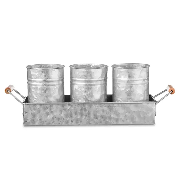 Amazon Hot Sale buy online in India At best price Metal 3-Pcs Indoor Cachepot Planter Set For Living Dining Room & Kitchen Decor