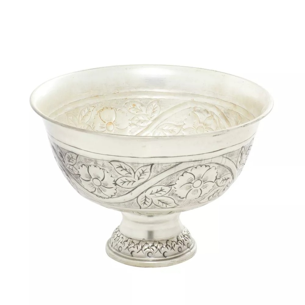 Traditional elegant designer Made in India cheaper Silver Small Iron Urn Planter For garden and living home spaces decorations