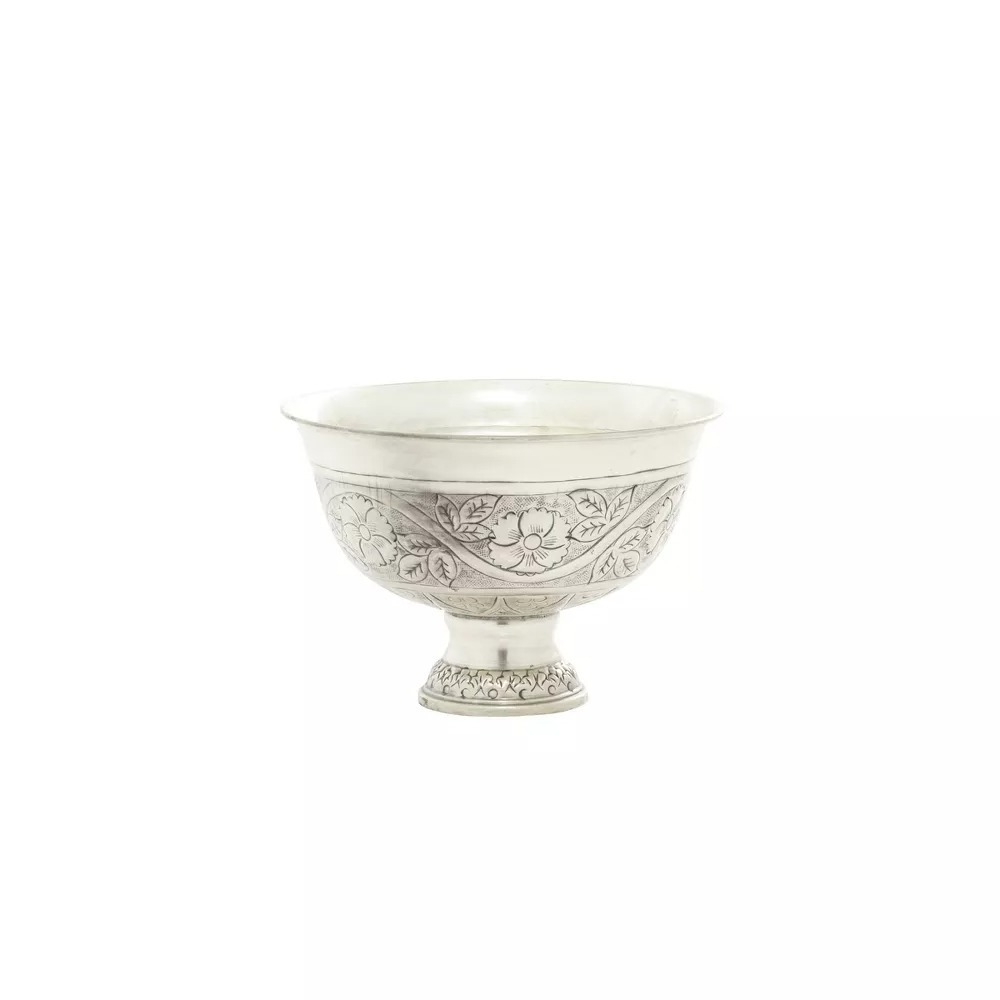 Traditional elegant designer Made in India cheaper Silver Small Iron Urn Planter For garden and living home spaces decorations