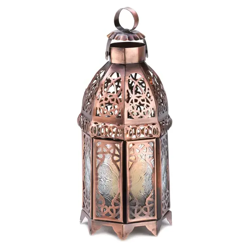 Portable Handheld Oil Lamp Retro Kerosene lamp Camping Light Flame Light Lantern Outdoor Indoor NightlightsMoroccan Iron Lantern