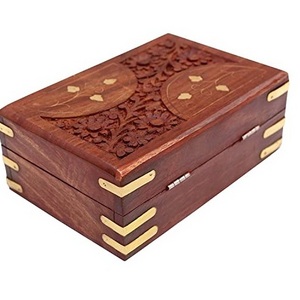 Customized Design Mango Acacia Wood Jewelry Box Wholesale Manufacturer New Design Handmade Wooden Jewelry Box Supplier