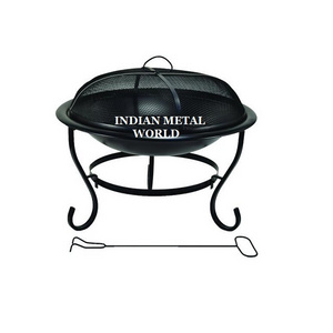 Exclusive quality black color pure iron outdoor fireplace fire pit customized shape and size iron fire pit