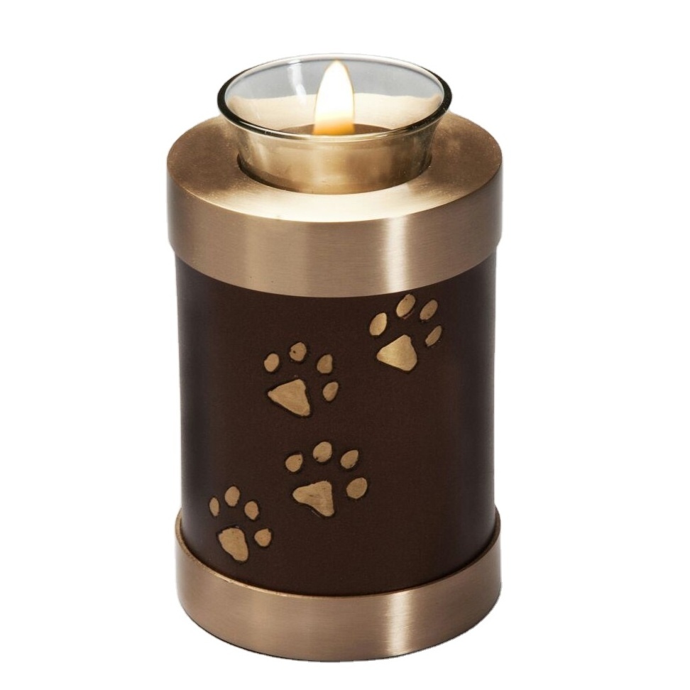 Exclusive Set of 3 brass pet ashes urn customized keepsake memorial ashes urn for pet ashes wholesale