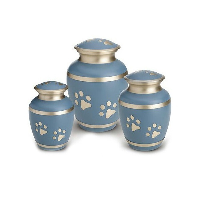 Exclusive Set of 3 brass pet ashes urn customized keepsake memorial ashes urn for pet ashes wholesale