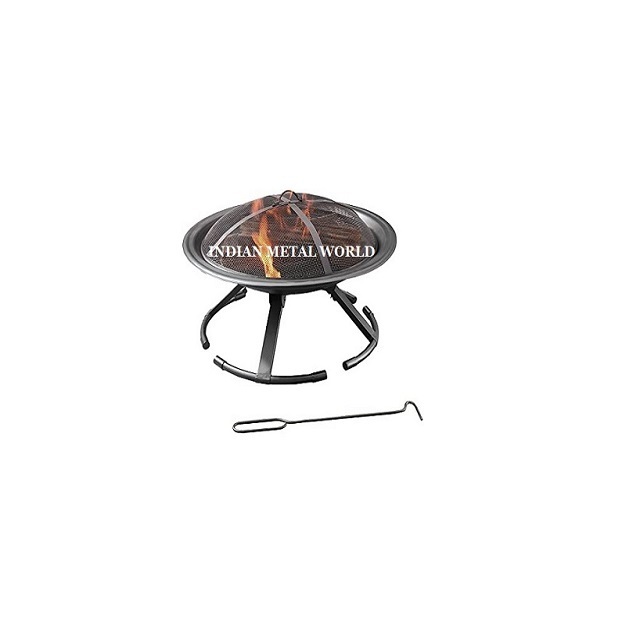 Fantastic Unique Design Patio Durable Wood Burning Fireplaces Fire Pit With Poker and Lid At Competitive Price