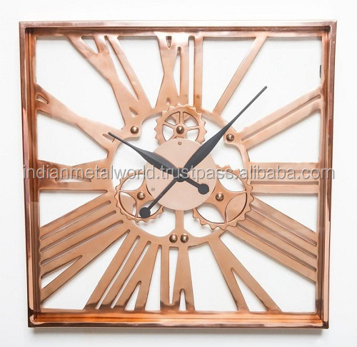 silver metal clock  for office wall home decor wall art wall decor