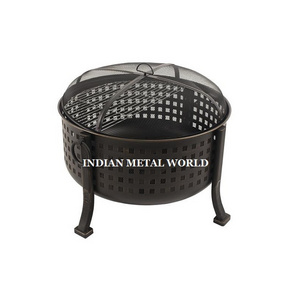 Home and Garden Patio Fire Pit Barbecue Furniture Portable Round Metal Iron Fire Pit For Outdoor Camping