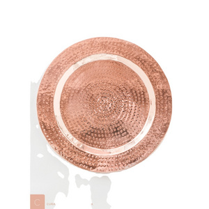 Greatest Quality Hammered Copper Underplate New Arrival Latest Design Decorative Charger Plates Table Setting Plates