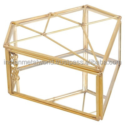 Golden Diamond Shape jewelry Box Customized Modern Classical jewelry Accessories Boxes and Organizers wholesale