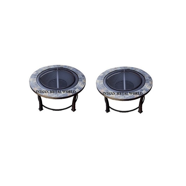 Modern Design Finest Quality Pure Iron Fire Pit Black Color Fireplace Fire Pit For Home And Garden