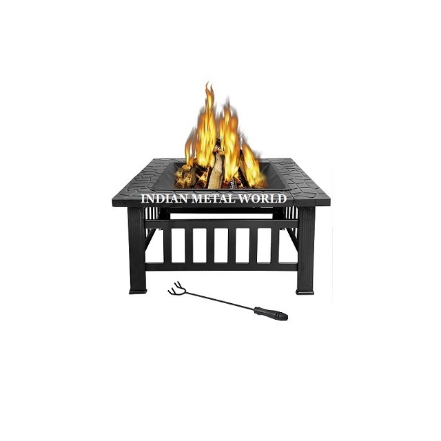 Unique design fire pit in black color round shape fire pit best quality backyard portable smokeless fire pit