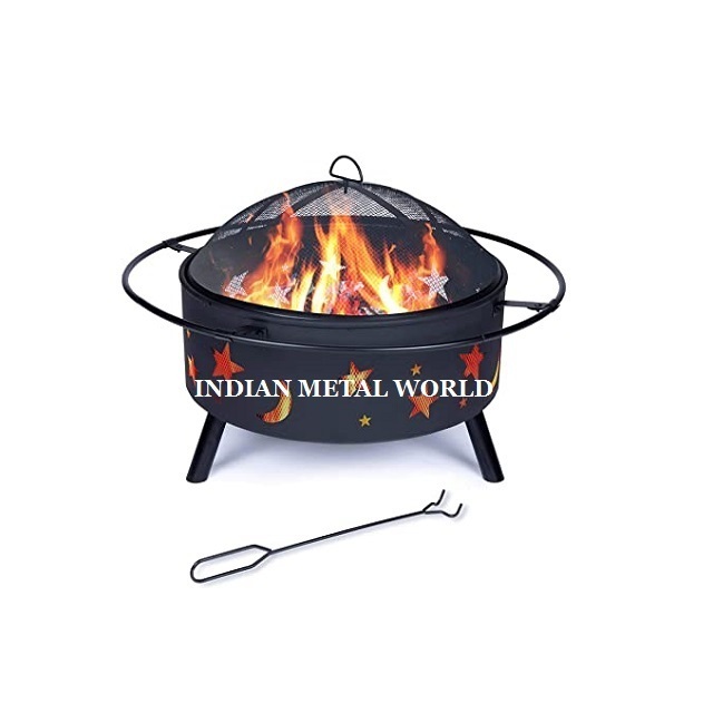 Garden Accessories Outdoor Wood Burner Charcoal Fire Pit Premium Quality Large Solid Iron Patio Backyard Burning In India