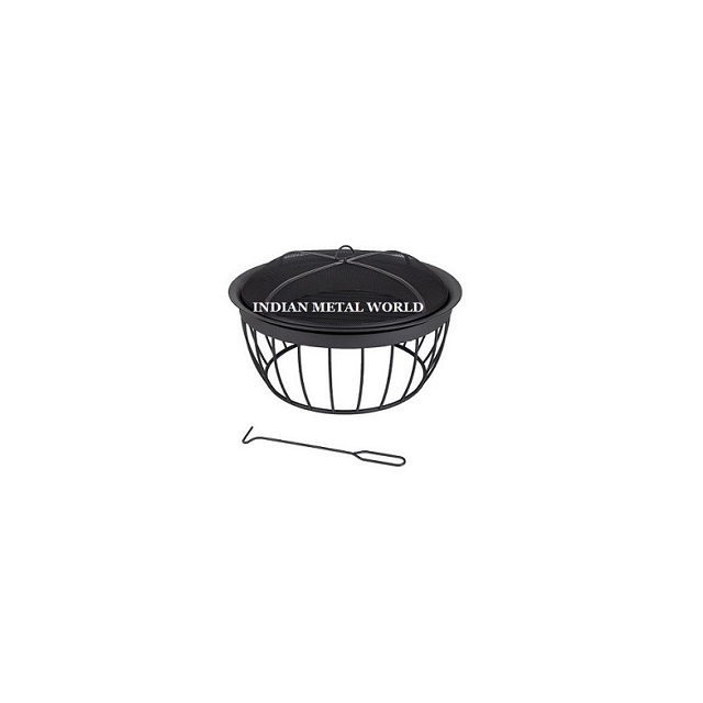 Admirable design black color camping outdoor fireplace fire pit barbecue patio garden fire pit by indian metal world