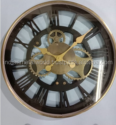 Indian Design Large Wall Clock Metal Silent Clocks Modern Living Room Hotel Luxury Big Clock Gift Ideas