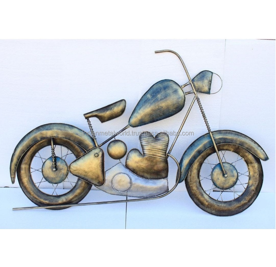 New Design Metal Decorative Iron Bike Wall Mounted Art Hanging Sculpture