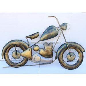 New Design Metal Decorative Iron Bike Wall Mounted Art Hanging Sculpture