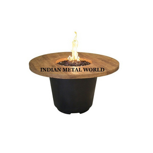 Advantageous Design Wood And Iron Garden Patio Fire Pit Barbecue Black Color Pure Iron Portable Fire Pit In Lowest Price