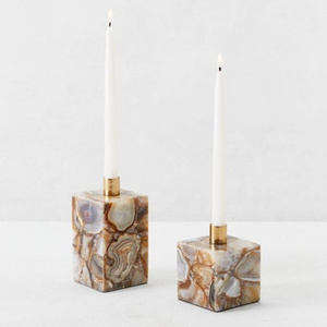 Square shape marble candle holder classic design tea light candle holder customized size marble candle holder at best price