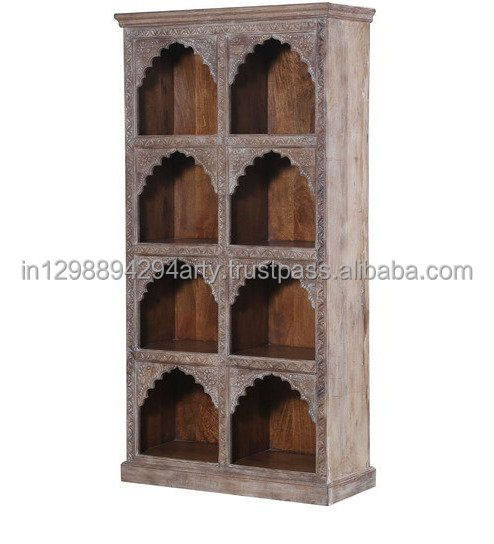 Antique Style Living Room Furniture Carved Bookcase