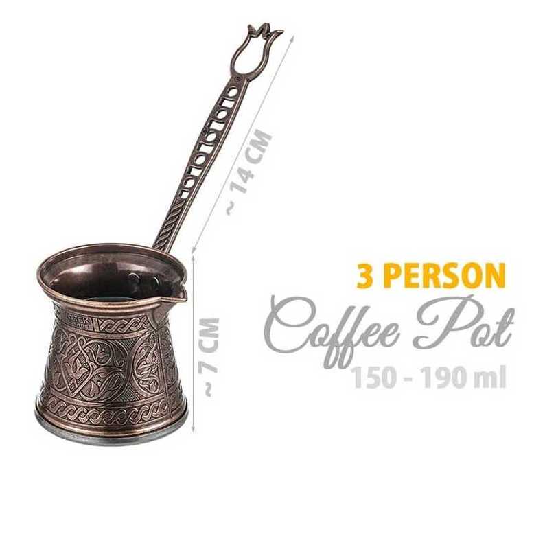 Turkish Coffee Pot Moka Pot Espresso Maker For Induction Stove Camping Coffee Pot Greek Arabic Coffee Warmer, Cezve Brass Handle