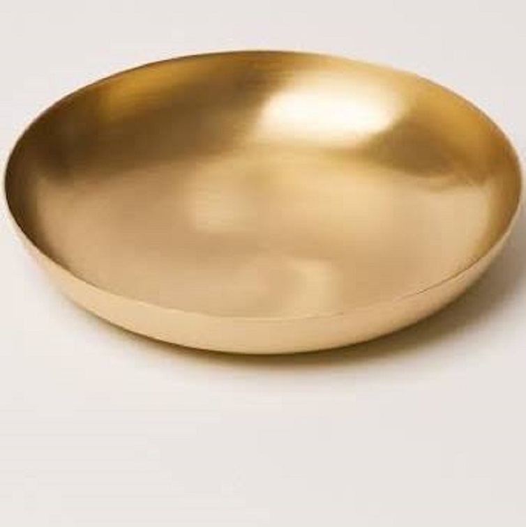 Brass Gold Brass Hammered Chocolate Bowl gold plated & silver bowl