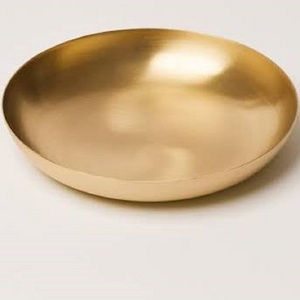 Brass Gold Brass Hammered Chocolate Bowl gold plated & silver bowl