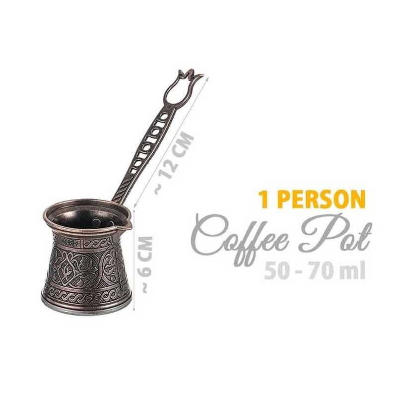 Turkish Coffee Pot Moka Pot Espresso Maker For Induction Stove Camping Coffee Pot Greek Arabic Coffee Warmer, Cezve Brass Handle