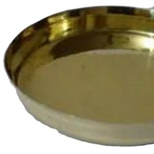 Dinner Plate Set Brass Plate Set Round Ceramic for Restaurant 8 Inch Quantity