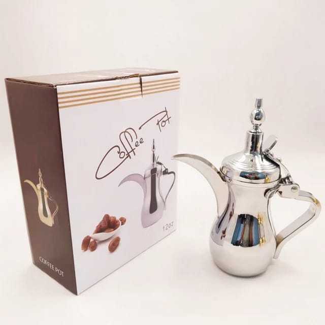 Wholesale Arabic Tea Pot Kettle Stainless Steel Coffee Dallah Arabic 26/32/40 oz Coffee Pot with Long Spout