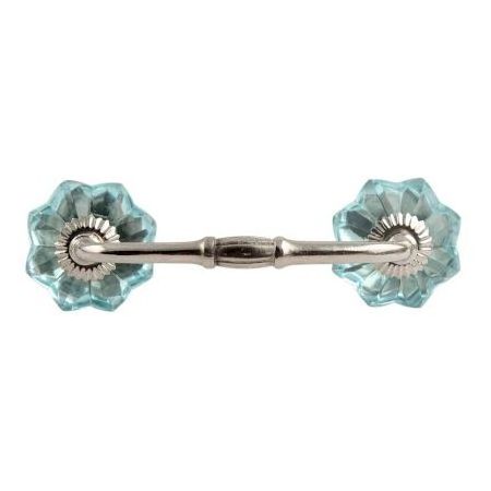 Handmade Bulk Decorative Glass Turquoise Bridge Door Handles Home Decor Cabinet Pulls For Kitchen 4 Inches New Design  BH-80