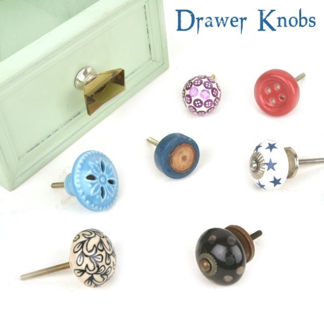 Wholesale Ceramic Farmhouse Knobs Black Kitchen Cabinet Pulls Bird Fauna Cute Drawer Dresser Vintage 3.81 cm CFKP-2