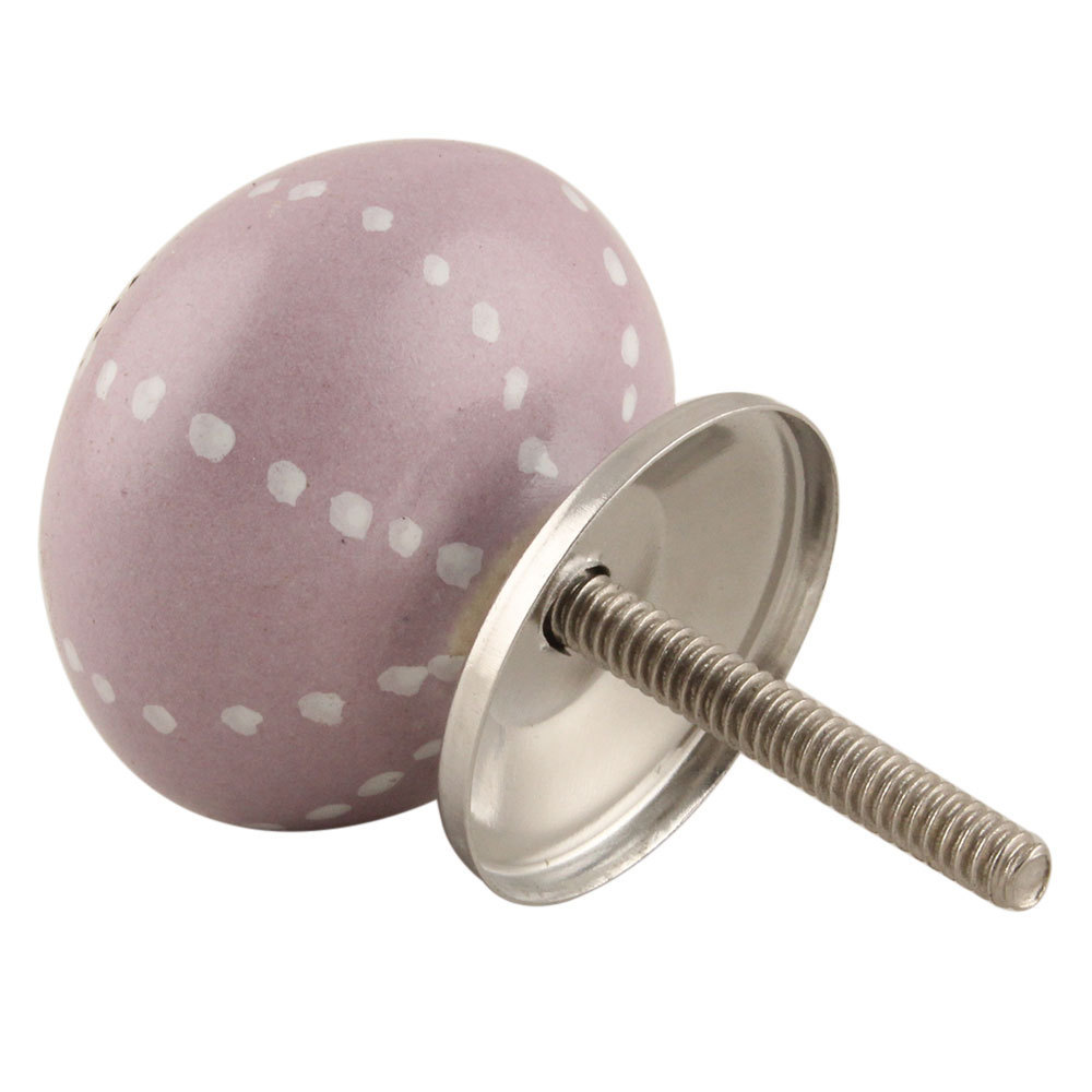 Bulk Ceramic Wardrobe Furniture Knobs Purple Decorative Pulls Floral Door Drawer Dresser 3.80 cm CK-1650 New Design