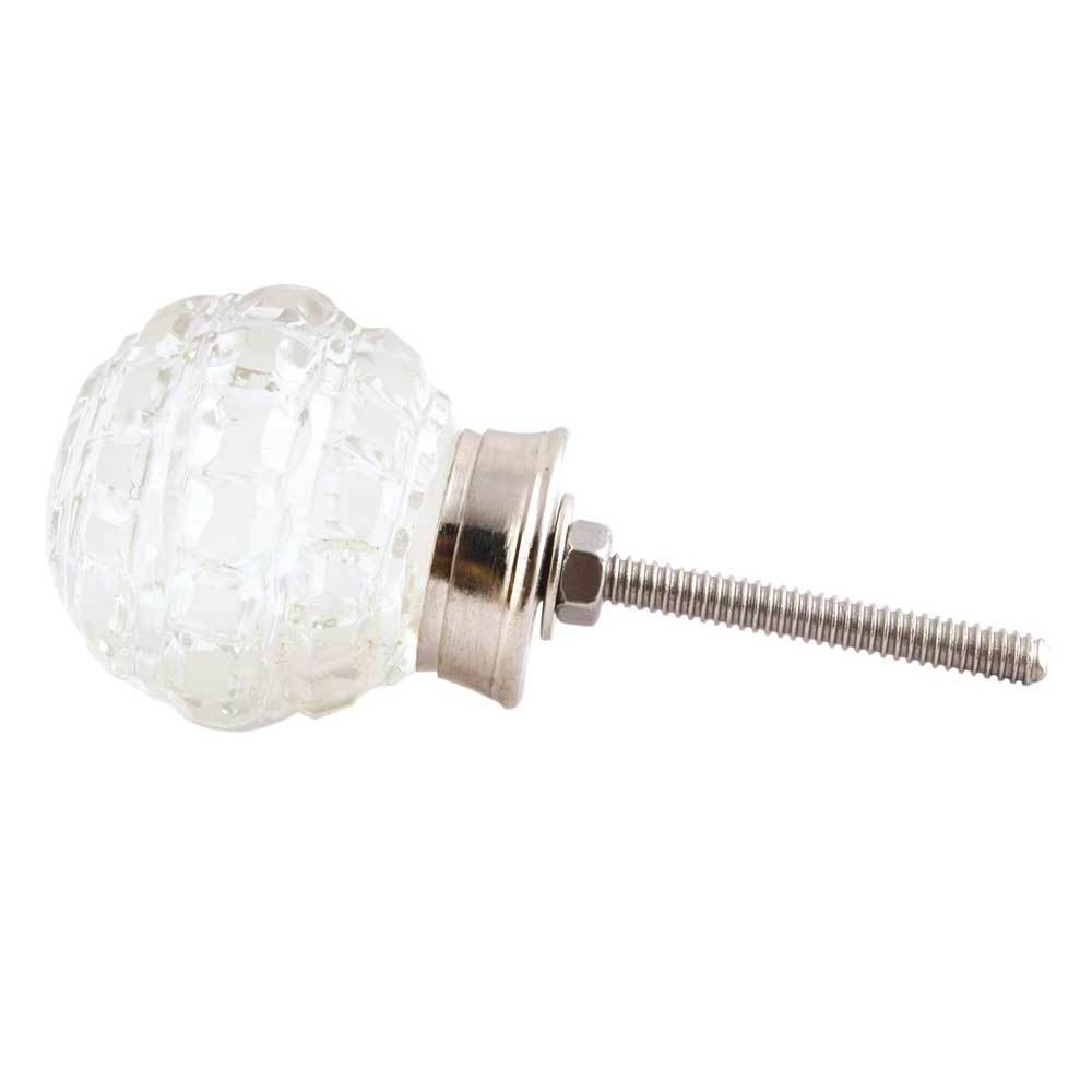 Wholesale Glass Dresser Pulls Clear  Door Knobs Round Cabinet Drawer Handles Cupboard Knobs Cheap Price in Bulk