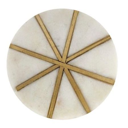 Wholesale Stone Brass Vintage Knobs White Kids Room Pulls Round Drawers Dresser Hardware 3.81 cm SFK-109