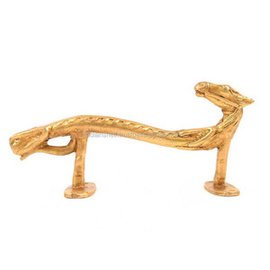 Handmade Golden Door Handles and Pulls Brass Kitchen Cabinet Handles Horse Design Dresser Drawer Handles