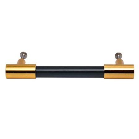 Handmade Wholesale Gold Black Glass Contemporary Style Small Cylinder Door Handle Home Decor Main Door Wardrobe Cabinet Pulls