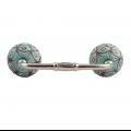 Handmade Decorative Green Ceramic Bridge Drawer Handle Pull in Brass Silver Bronze Hardware Fitting Furniture drawer handles