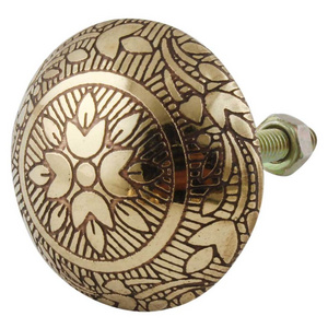 Wholesale Premium Quality Brass Vintage Knobs Gold  Cabinet Drawer Knobs Dresser Kitchen Door Pulls Hardware  RAK-133