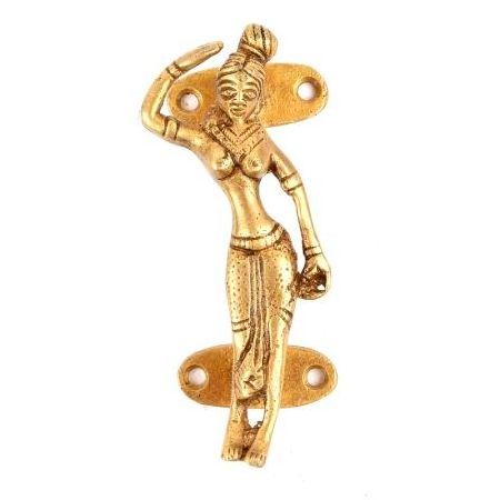 Handmade Bulk Decorative Brass Golden Woman Shape Door Handles Home Decor Cabinet Pulls For Kitchen 5 Inches New Design