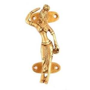 Handmade Bulk Decorative Brass Golden Woman Shape Door Handles Home Decor Cabinet Pulls For Kitchen 5 Inches New Design