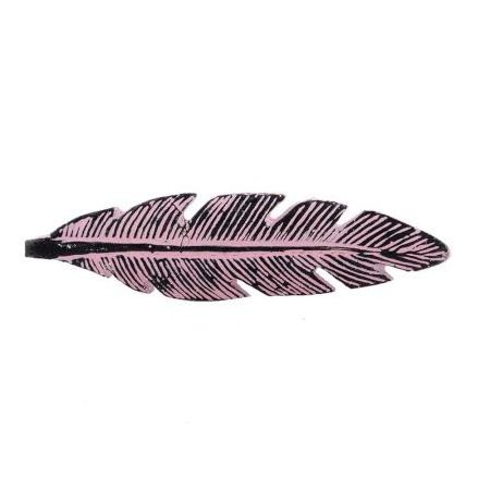 Handmade Bulk Decorative Pink Iron Feather Door Handles Home Decor Wardrobe Cabinet Pull For Kitchen 5 Inches New Design MK-344