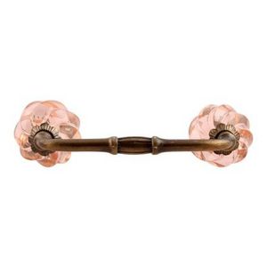 Handmade Wholesale Decorative Pink Glass Bridge Door Handles Home Decor Cabinet Pulls For Kitchen 4 Inches New Design BH-381