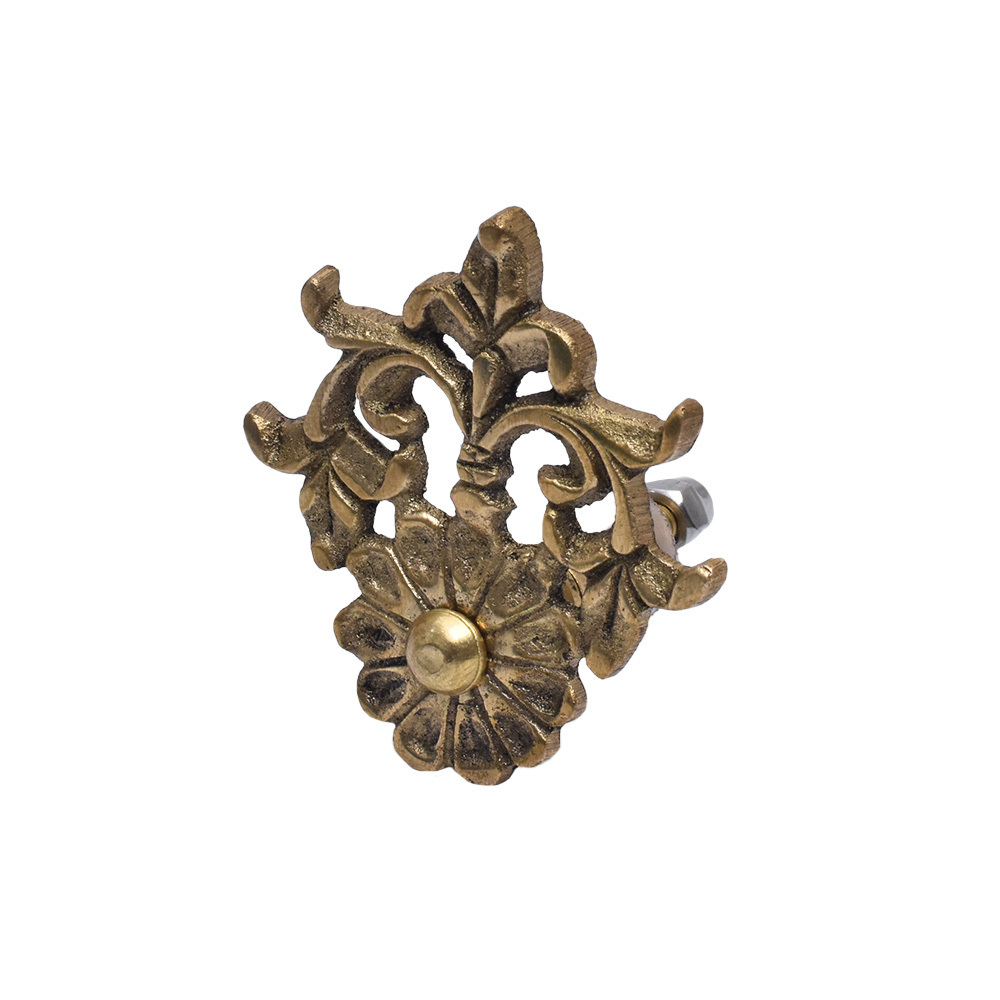 Golden Brass Italian Cabinet Drawer Knobs Dresser Kitchen Door Pulls Accessories Hardware Wholesale Bulk RAK-203