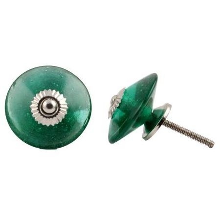 Wholesale Green Glass Wheel Drawer Knobs Dresser Cabinet Pulls Kitchen Cupboard Door Handles 4.82 cm GWK-19