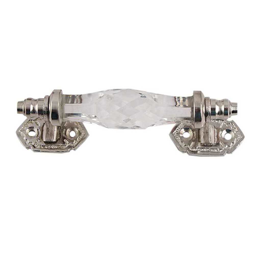 Wholesale High Quality Glass Wardrobe Handles Clear Cabinet Door Handles Kitchen Drawer Pulls Hardware