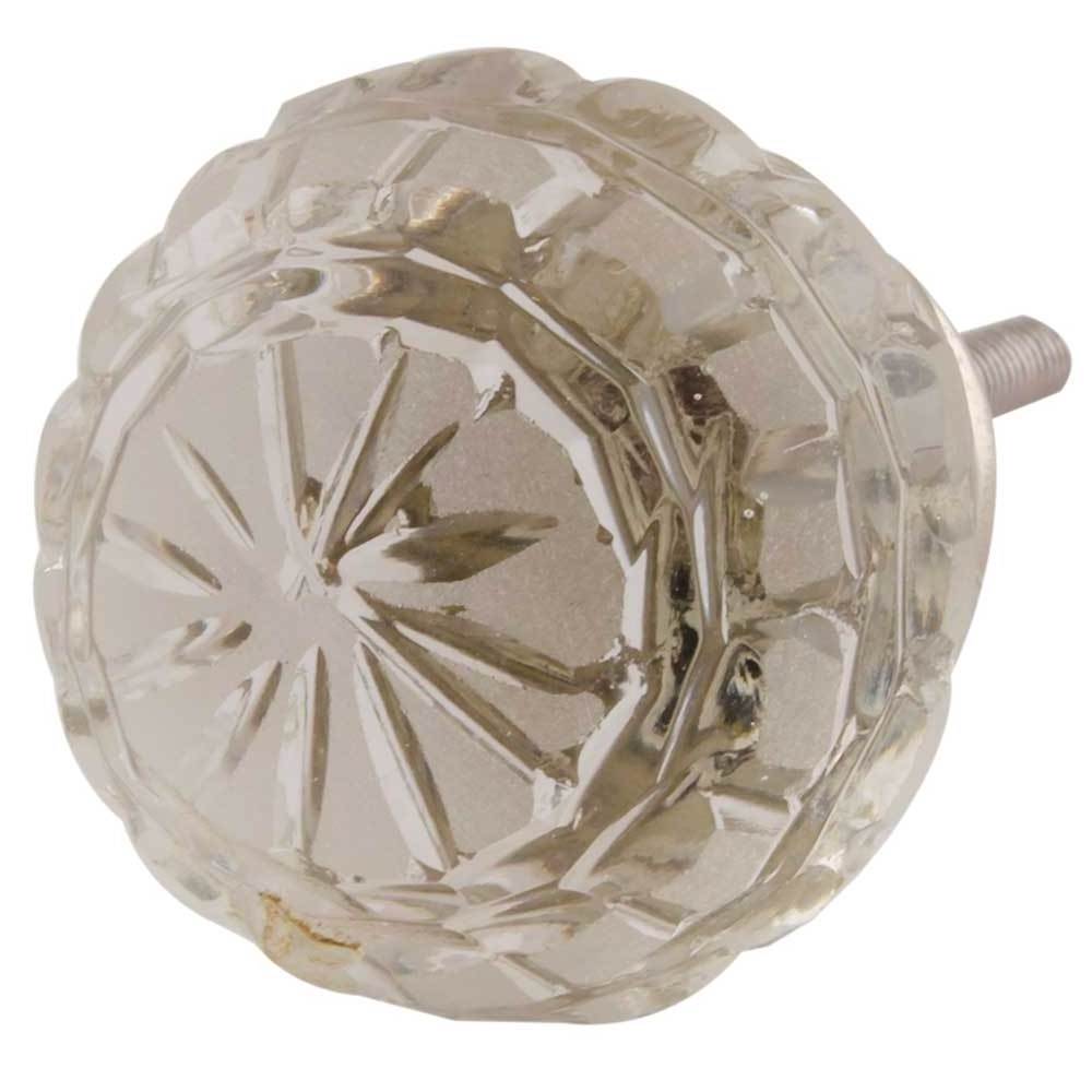 Wholesale Glass Dresser Pulls Clear  Door Knobs Round Cabinet Drawer Handles Cupboard Knobs Cheap Price in Bulk