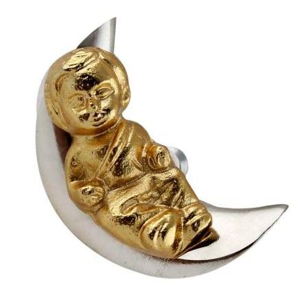 Bulk Aluminum Cabinet Hardware Gold Kitchen Pulls Moon Cute Door Knobs Drawer 5.08 cm RAK-140 New Design