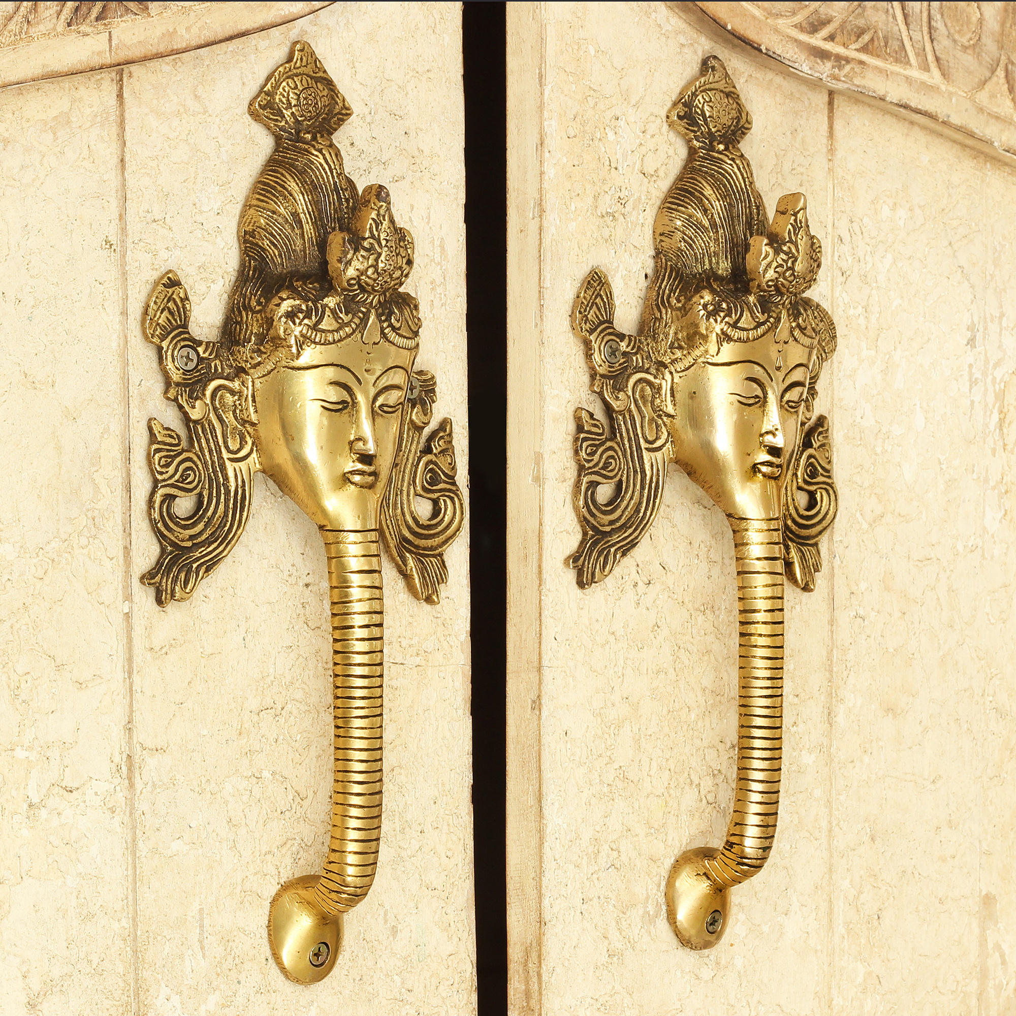 Handmade Traditional Bronze Brass Tara Shape Drawer Handles Vintage drawer Cupboard Wardrobe handles 28.44 cm Wholesale NMH-109