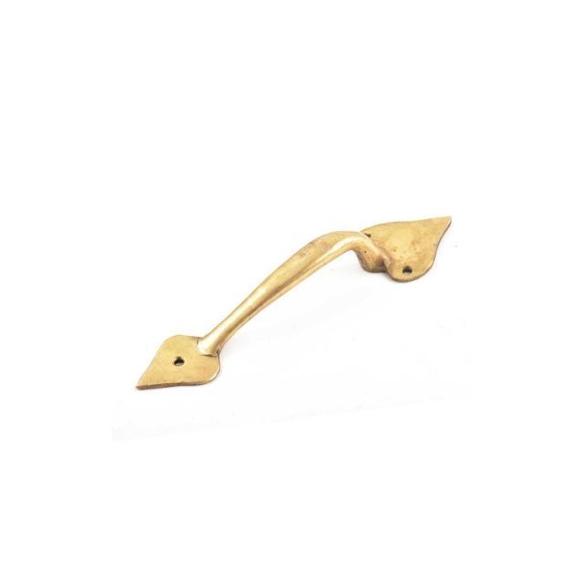 Wholesale Brass Drawer Handles Leaf Door Handles and Pulls Golden Large Wardrobe Handles in Bulk NMH-380